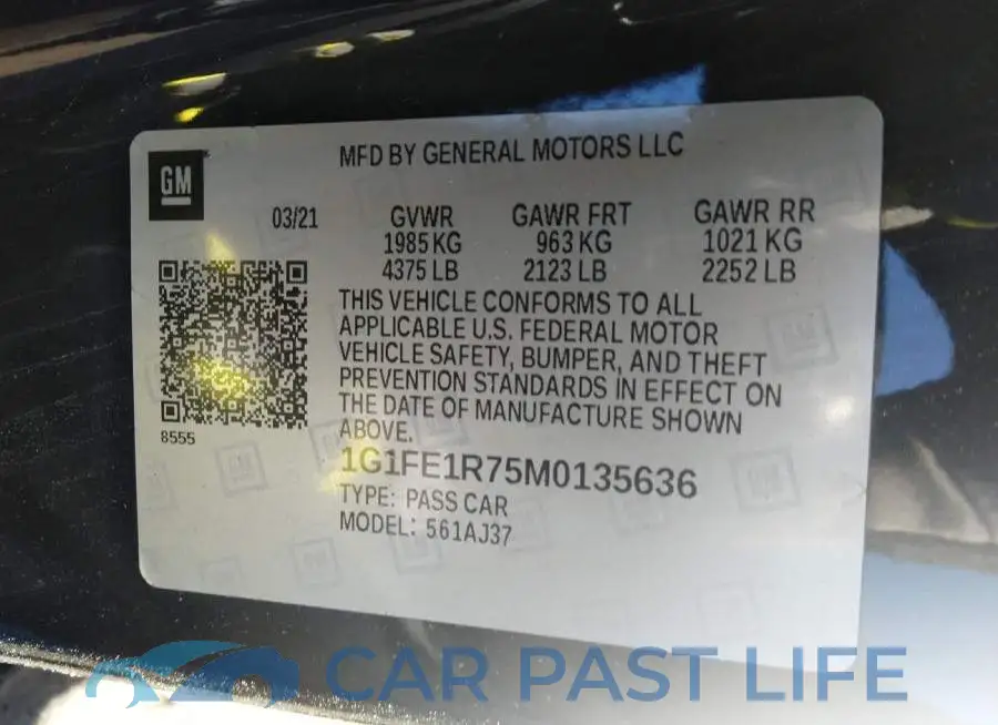 1G1FE1R75M0135636# 9