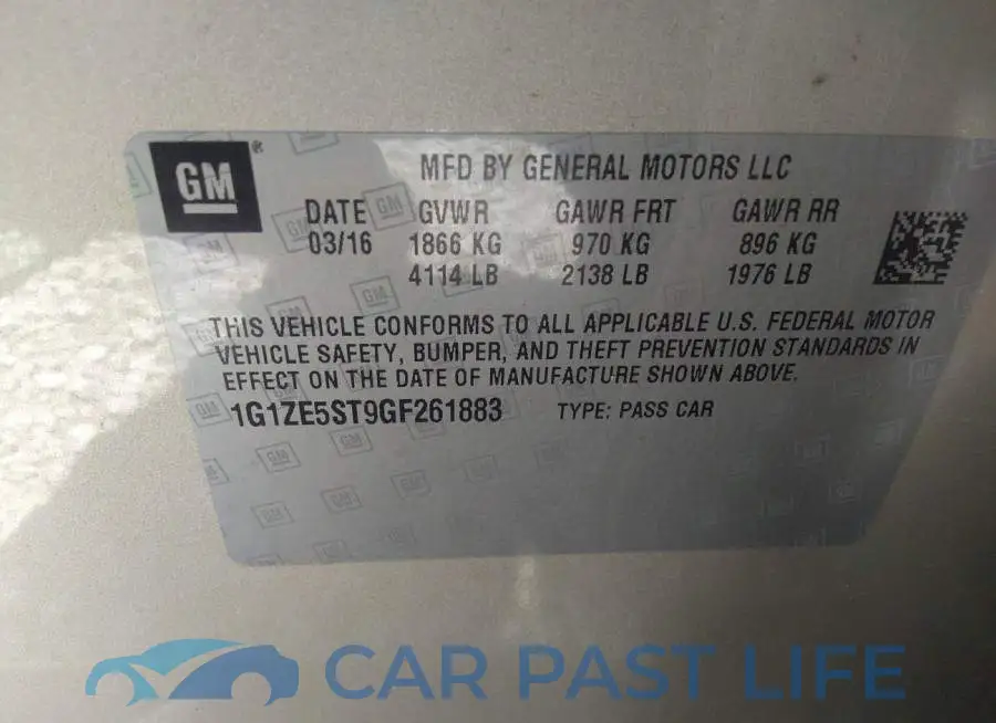1G1ZE5ST9GF261883# 9