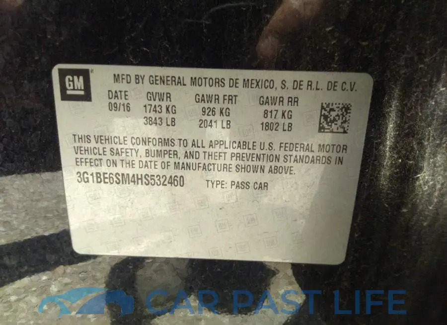 3G1BE6SM4HS532460# 9