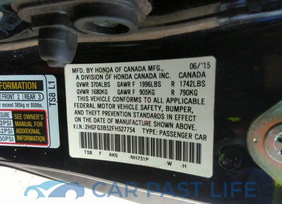 2HGFG3B52FH527754# 9