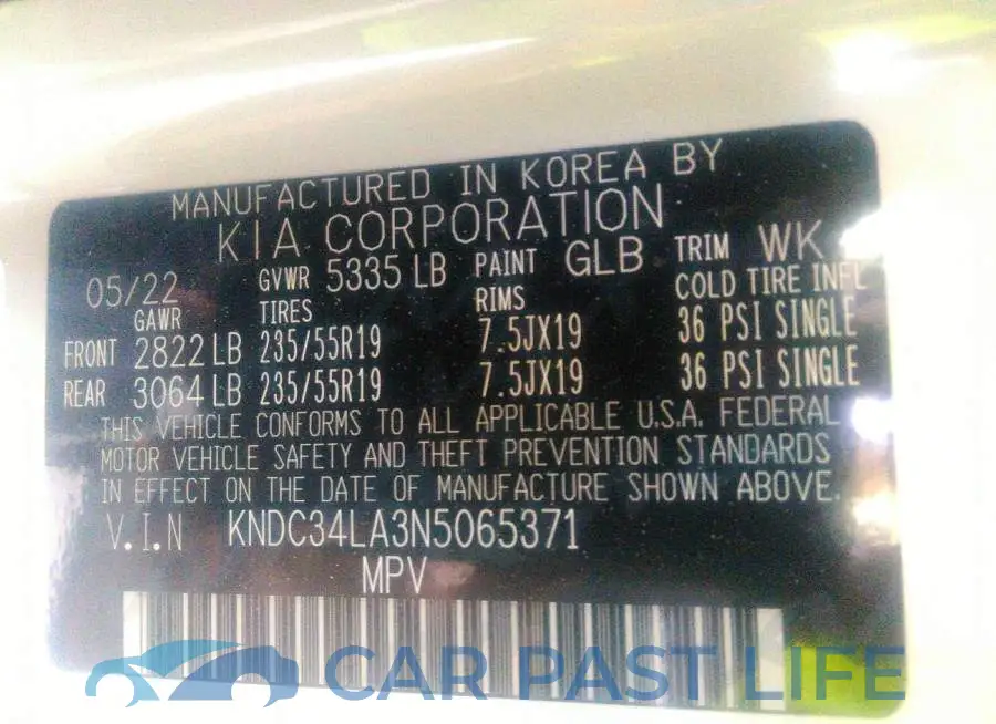 KNDC34LA3N5065371# 9