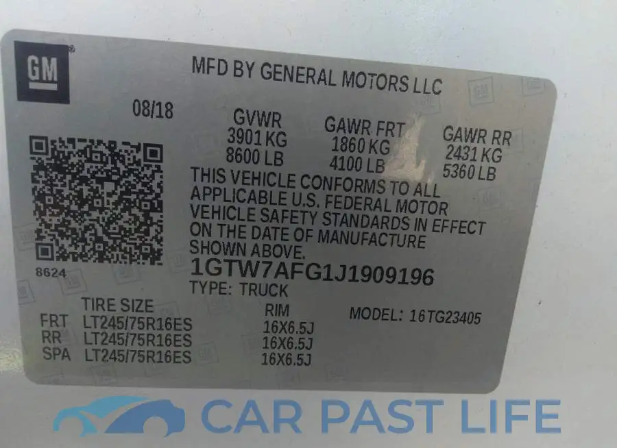 1GTW7AFG1J1909196# 9