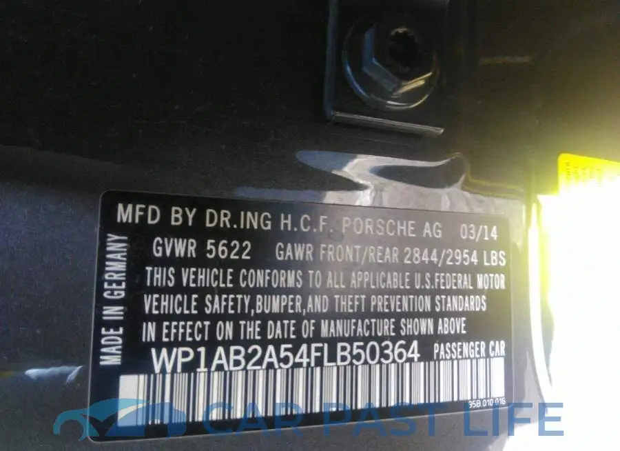 WP1AB2A54FLB50364# 9