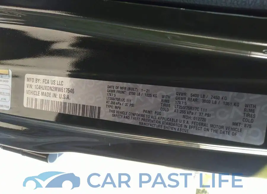 1C4HJXDN2MW617546# 9