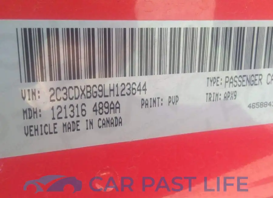 2C3CDXBG9LH123644# 9