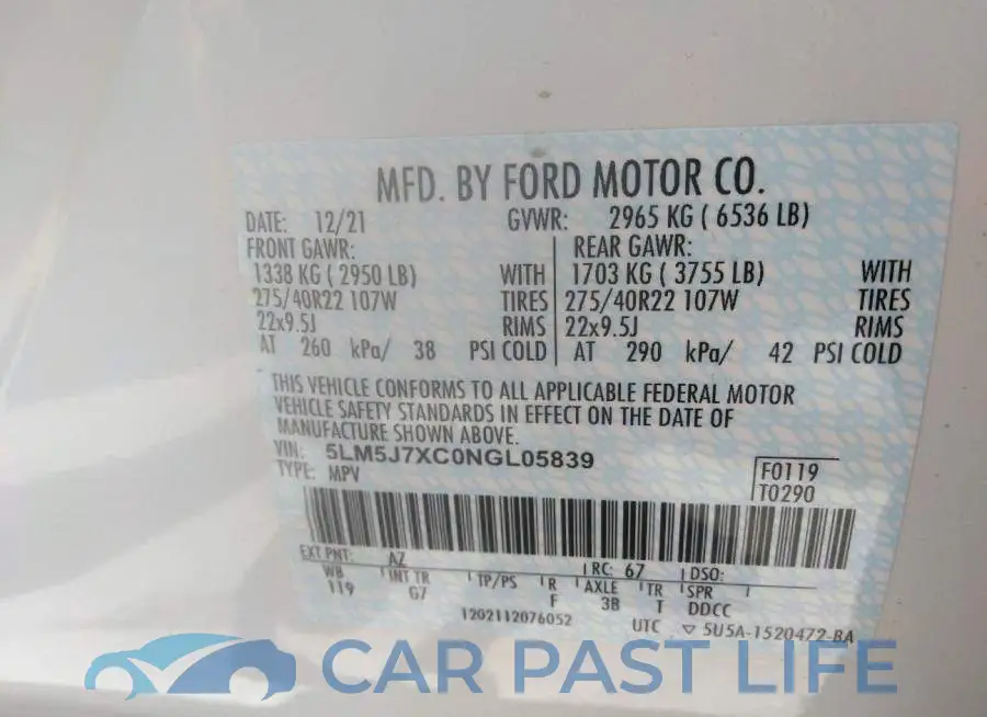 5LM5J7XC0NGL05839# 9