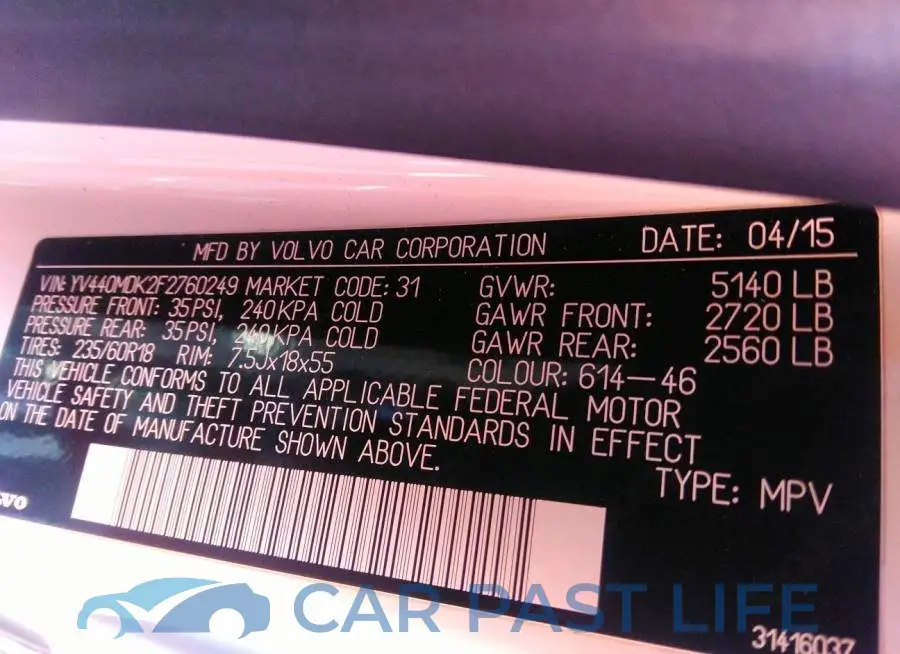 YV440MDK2F2760249# 9