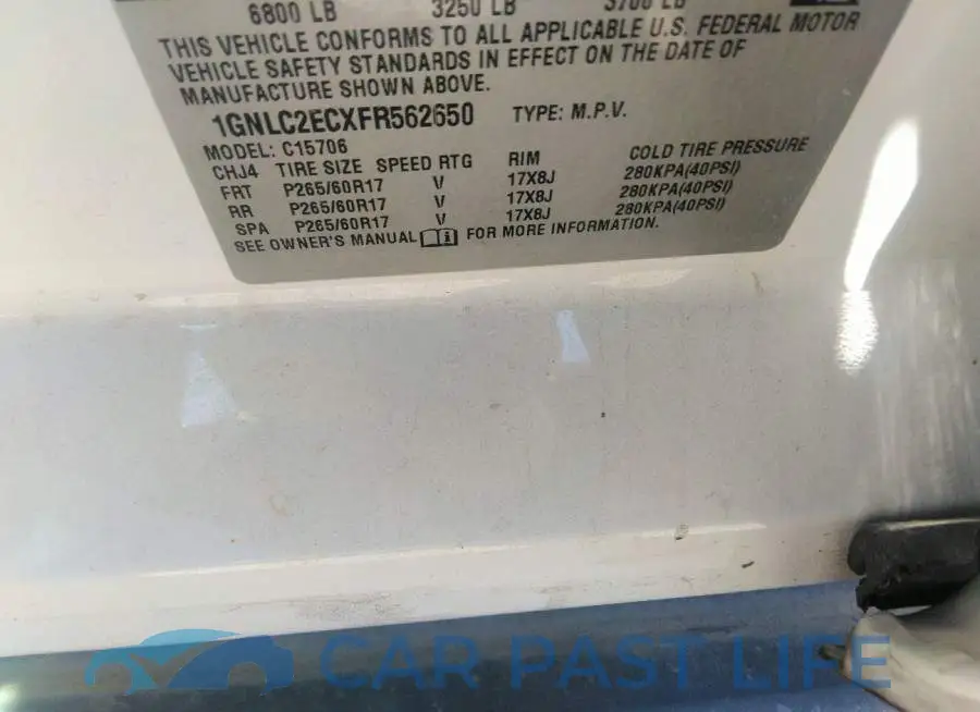 1GNLC2ECXFR562650# 9