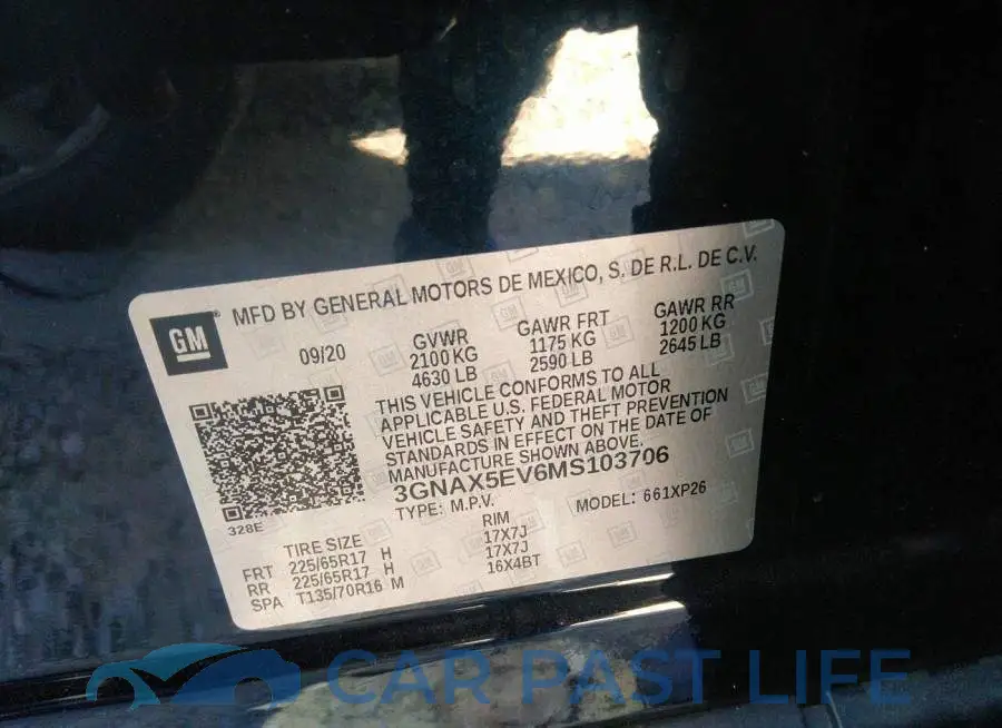 3GNAX5EV6MS103706# 9