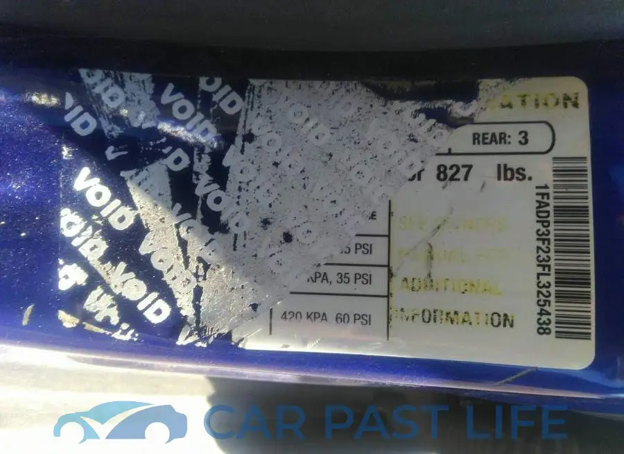 1FADP3F23FL325438# 9