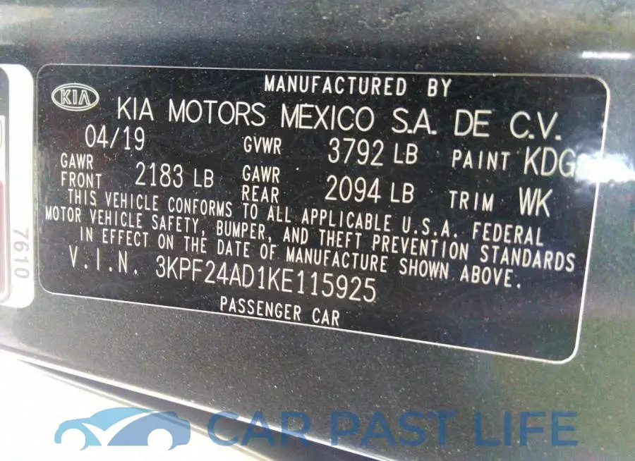 3KPF24AD1KE115925# 9