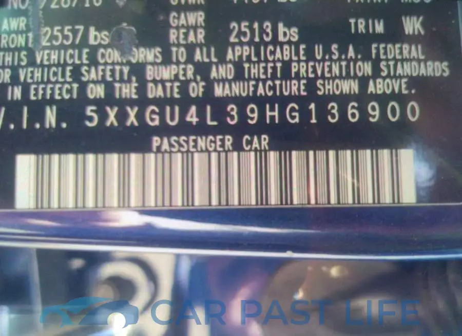 5XXGU4L39HG136900# 9