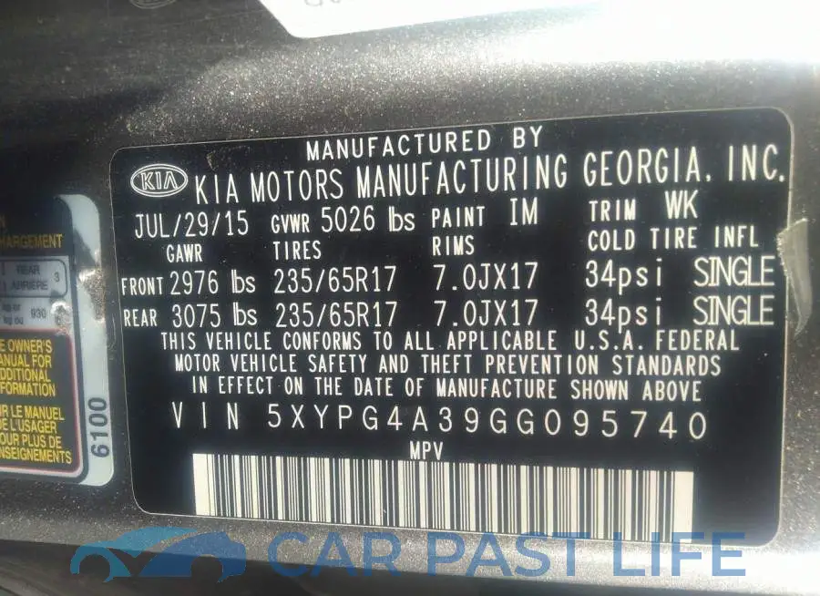 5XYPG4A39GG095740# 9