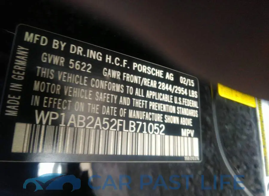 WP1AB2A52FLB71052# 9