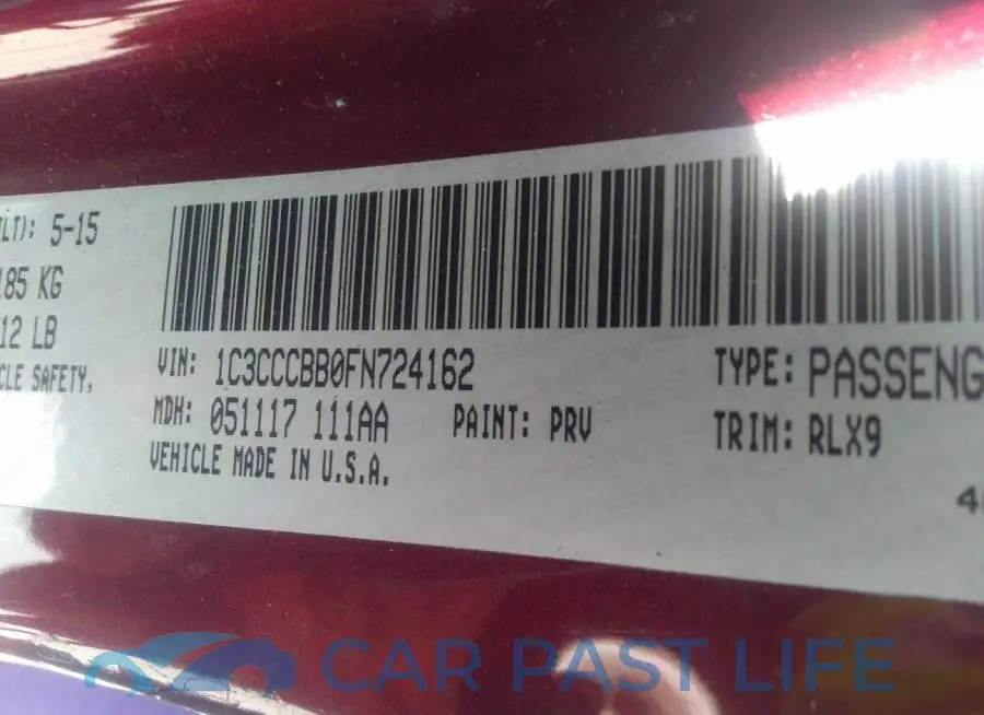1C3CCCBB0FN724162# 9