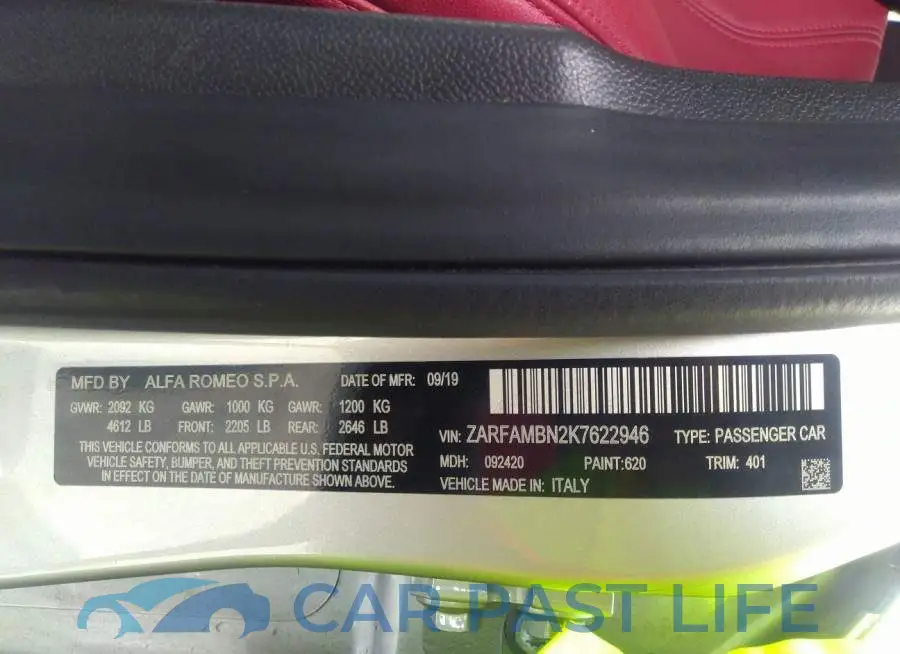 ZARFAMBN2K7622946# 9