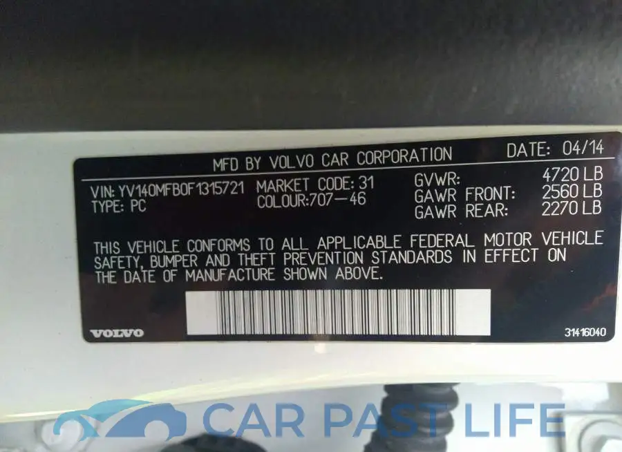 YV140MFB0F1315721# 9