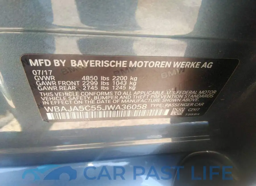 WBAJA5C55JWA36058# 9