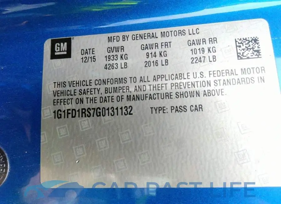 1G1FD1RS7G0131132# 9