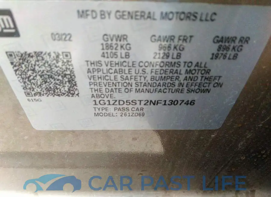 1G1ZD5ST2NF130746# 9