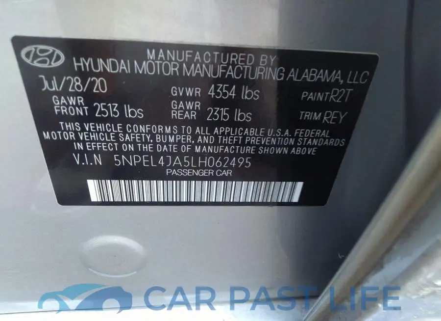 5NPEL4JA5LH062495# 9