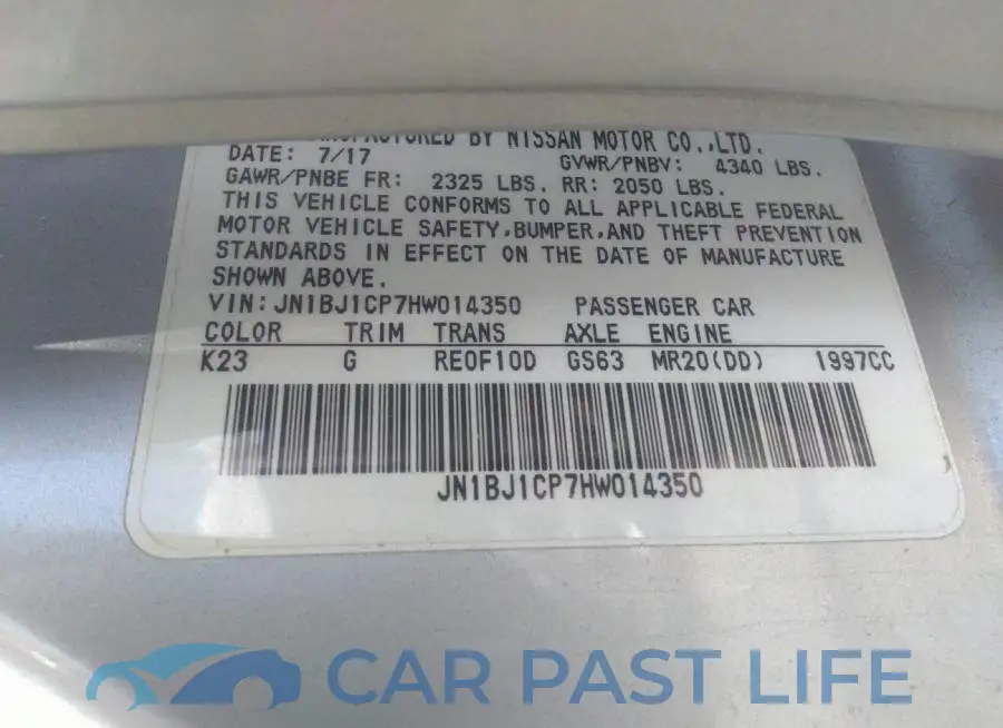 JN1BJ1CP7HW014350# 9
