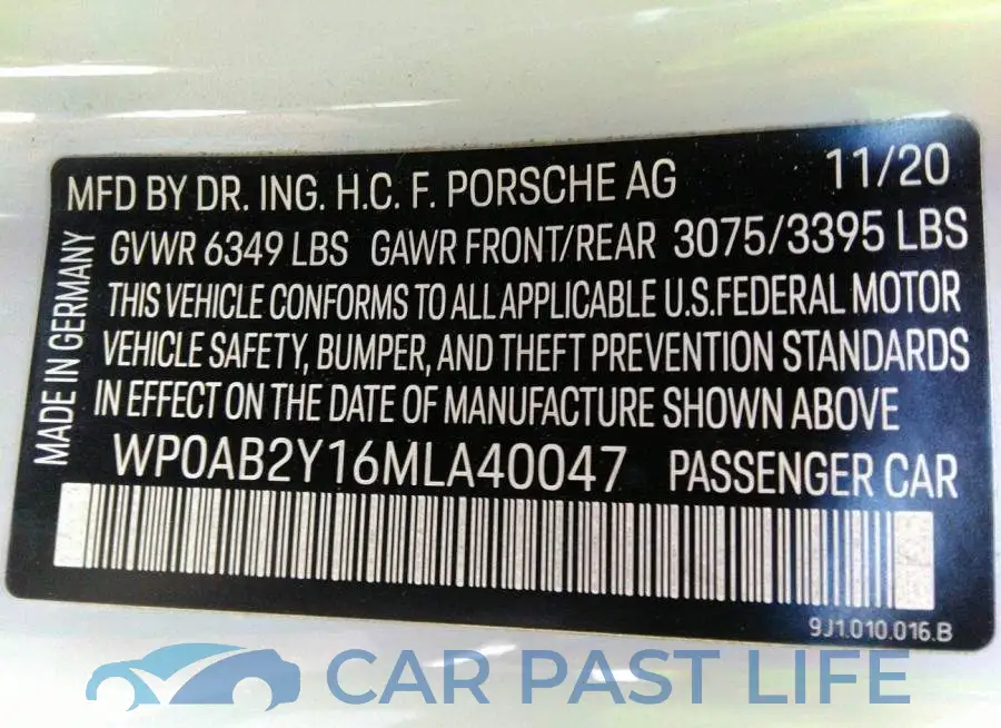 WP0AB2Y16MLA40047# 9