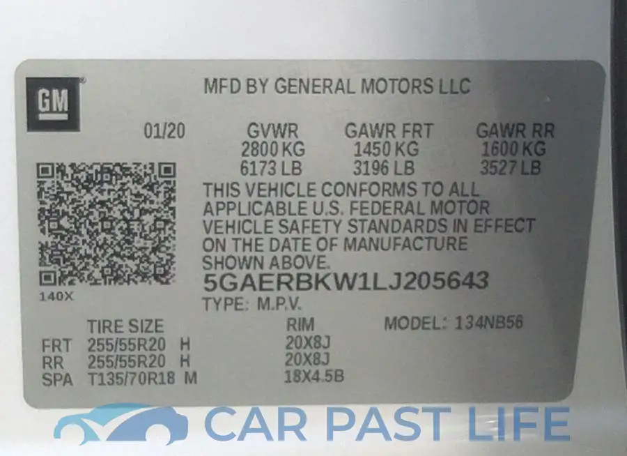 5GAERBKW1LJ205643# 9