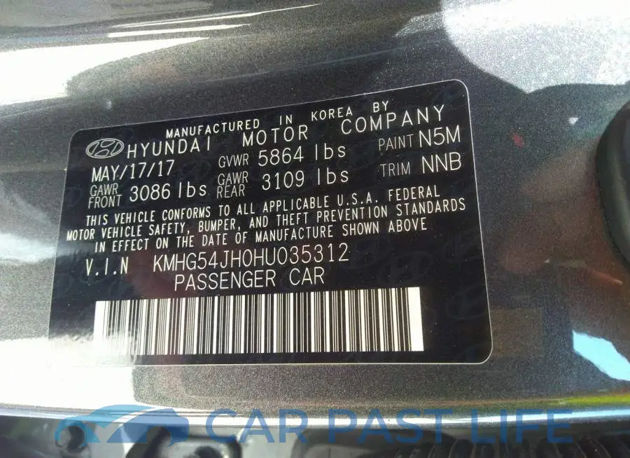 KMHG54JH0HU035312# 9