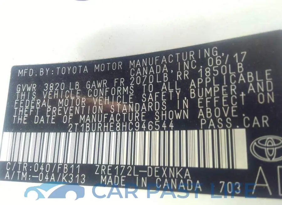 2T1BURHE8HC946544# 9