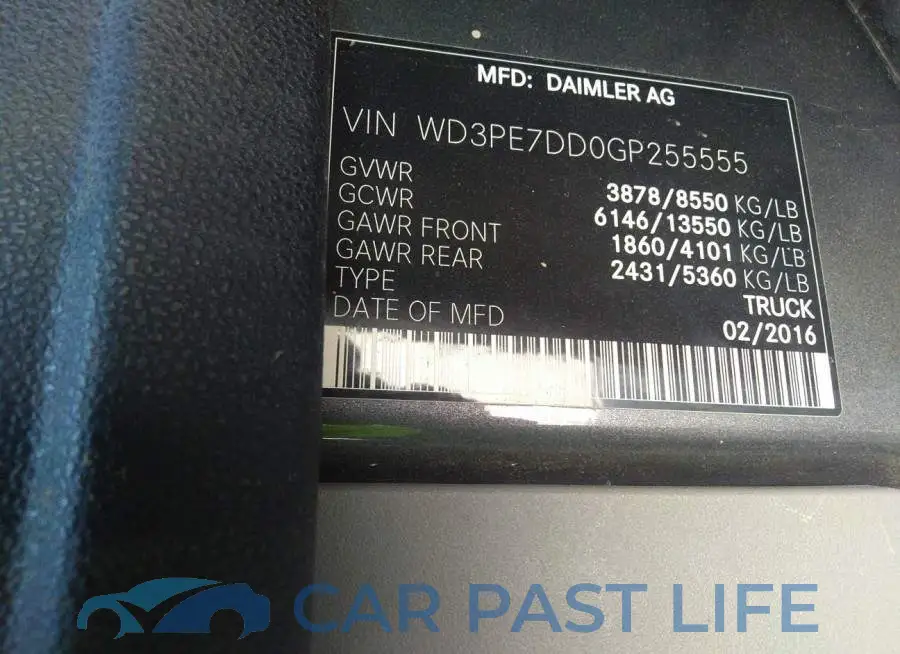 WD3PE7DD0GP255555# 9