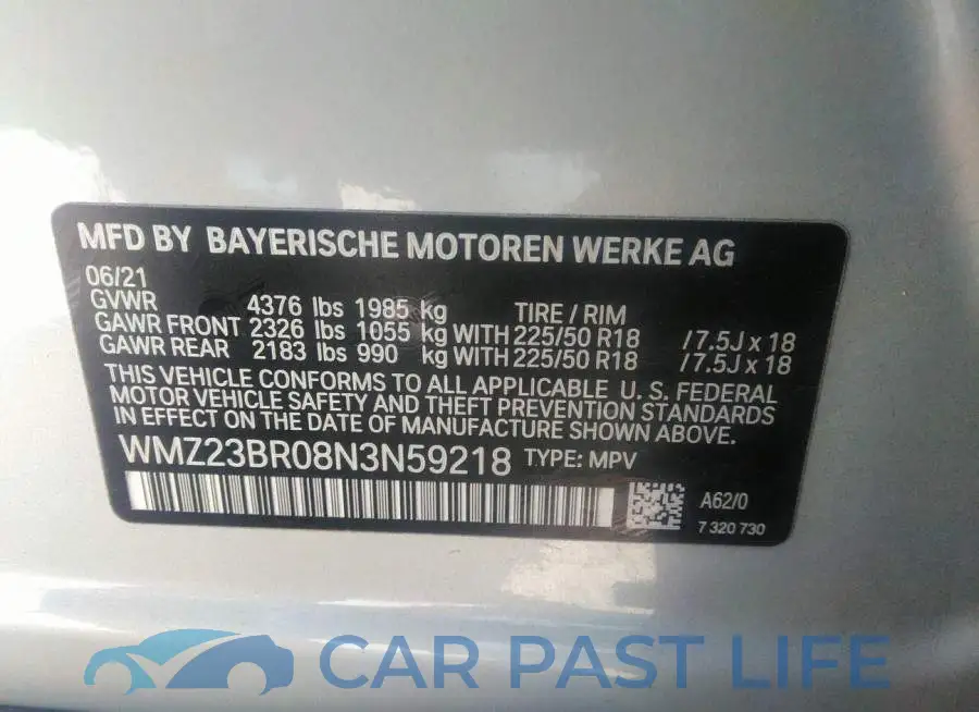 WMZ23BR08N3N59218# 9