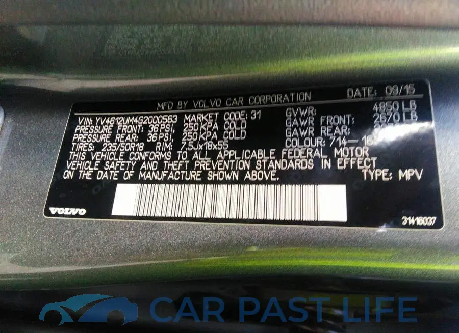 YV4612UM4G2000563# 9