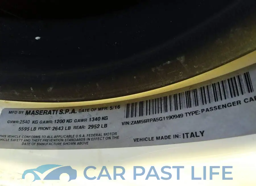 ZAM56RPA5G1190949# 9