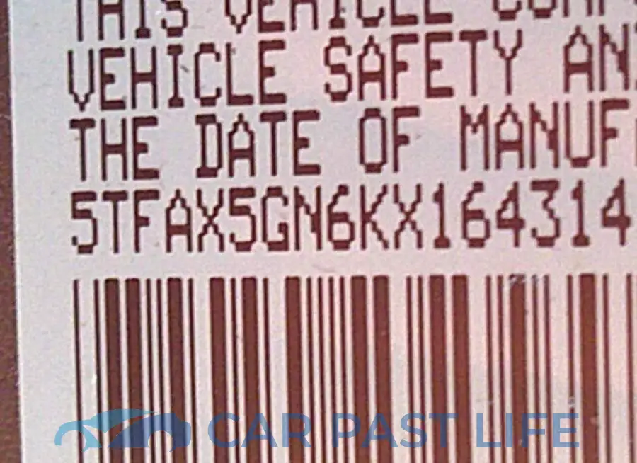5TFAX5GN6KX164314# 9