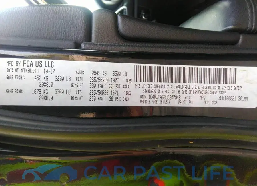 1C4RJFAG8JC207948# 9