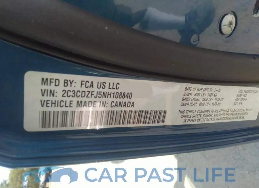 2C3CDZFJ5NH108840# 9
