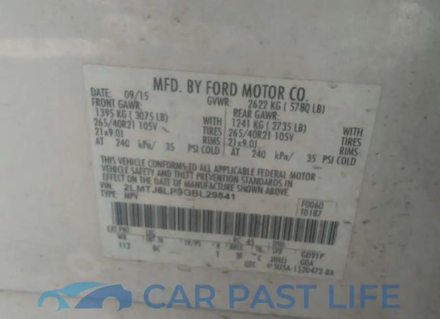 2LMTJ8LP9GBL29841# 9