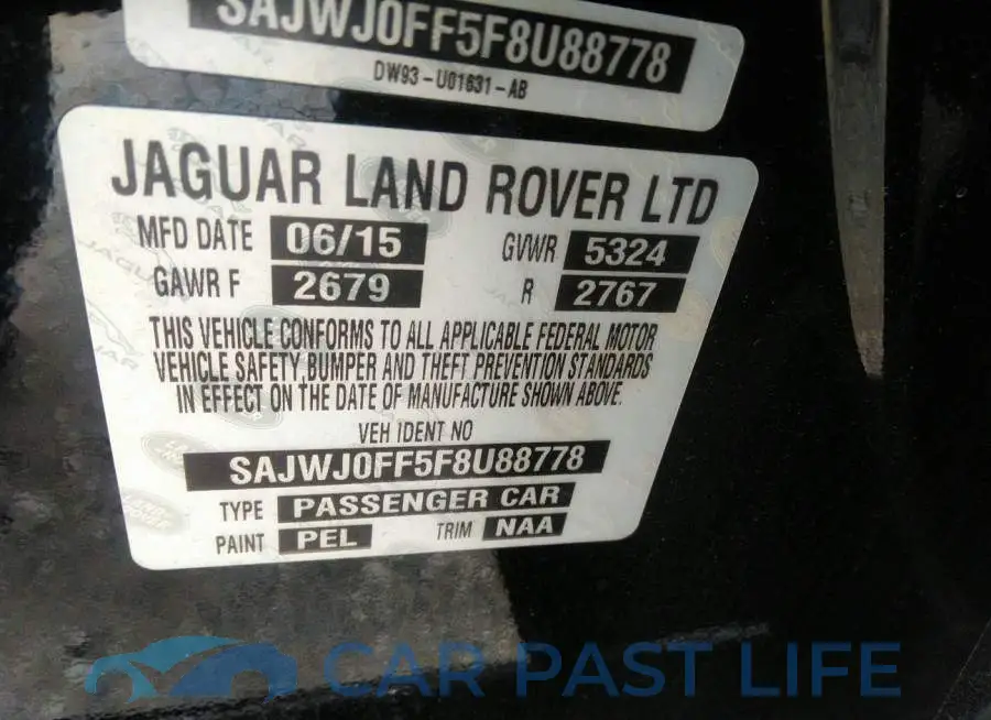 SAJWJ0FF5F8U88778# 9