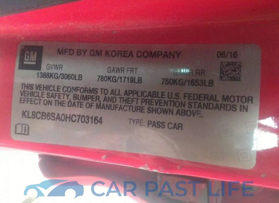 KL8CB6SA0HC703164# 9