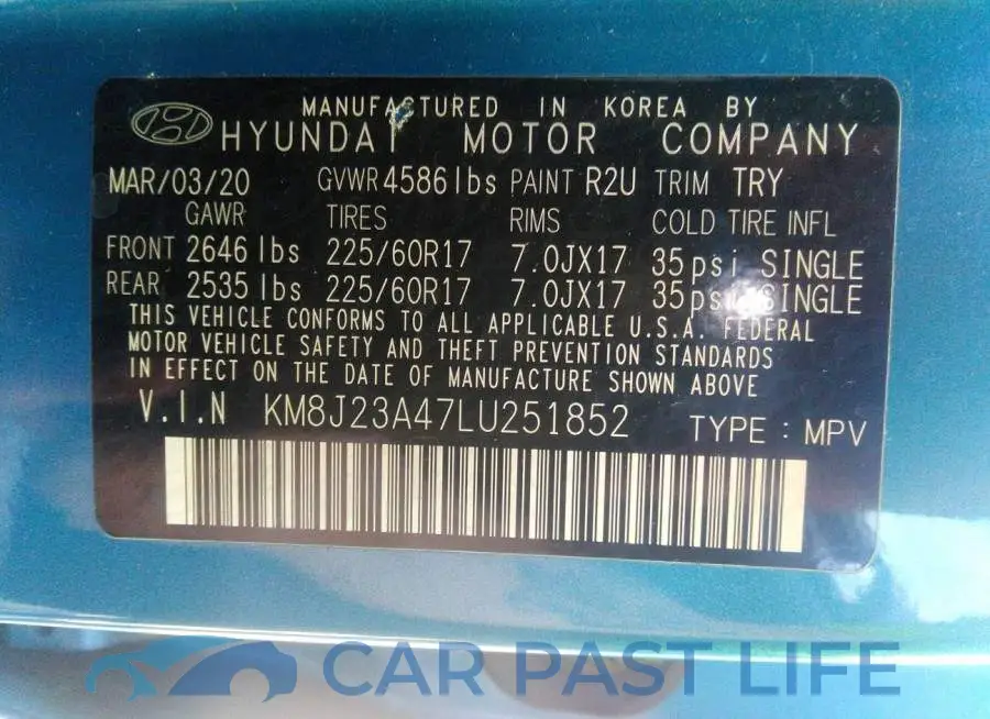 KM8J23A47LU251852# 9