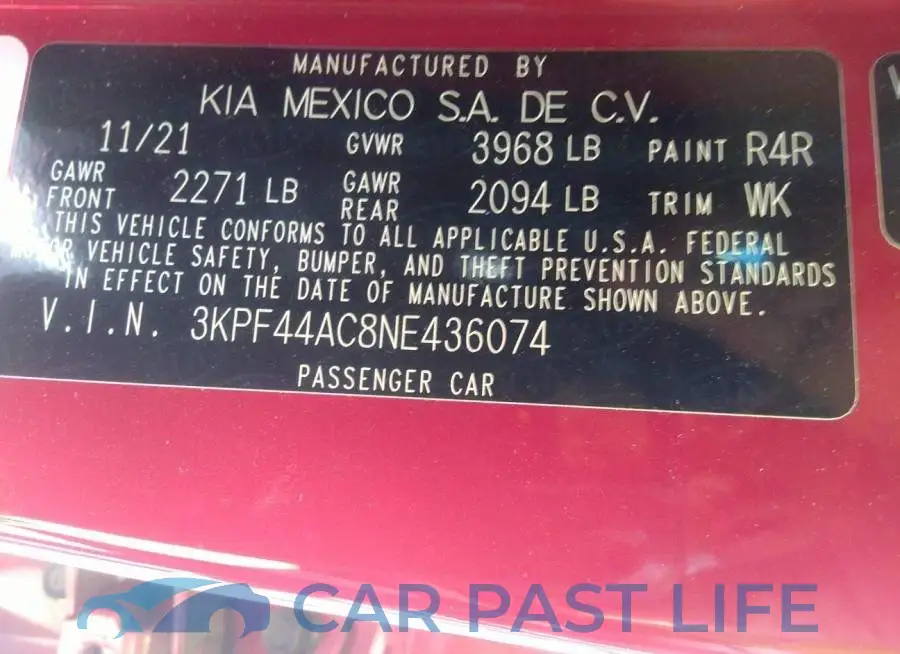 3KPF44AC8NE436074# 9