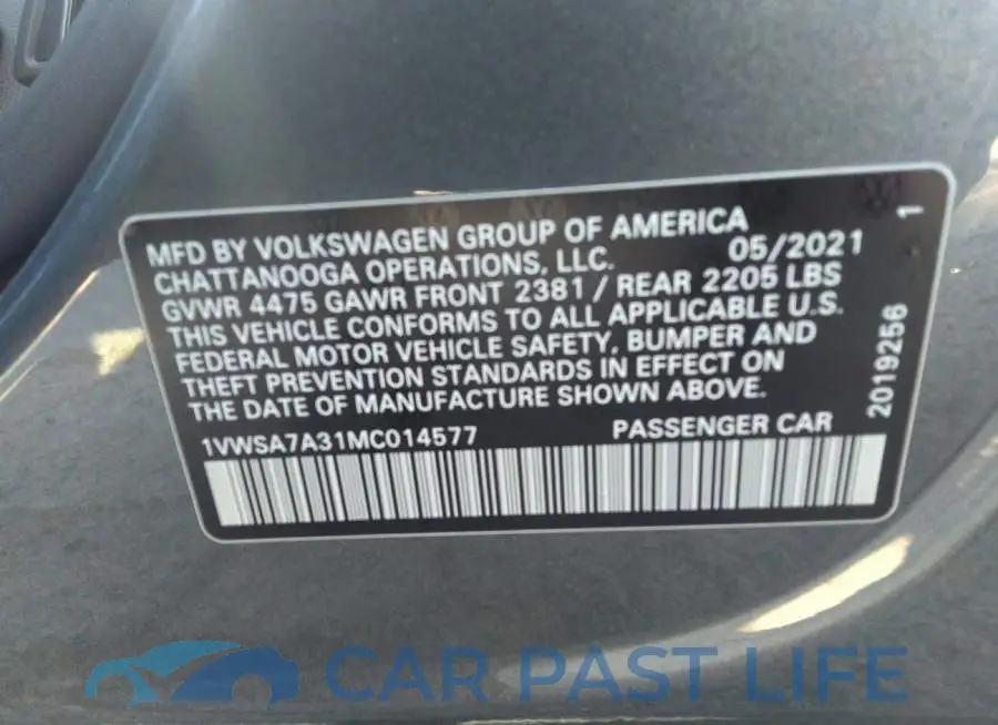 1VWSA7A31MC014577# 9