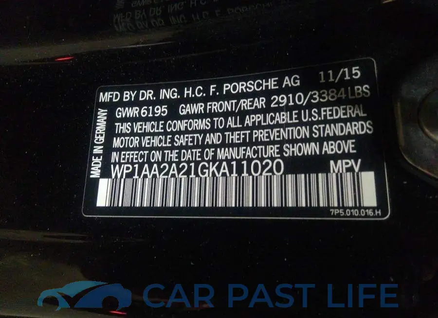 WP1AA2A21GKA11020# 9