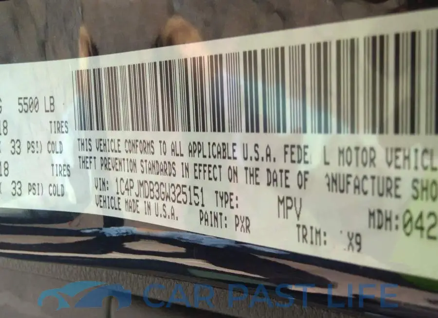 1C4PJMDB3GW325151# 9