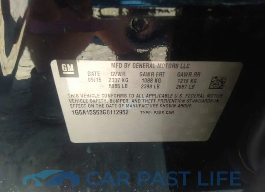 1G6A15S63G0112952# 9