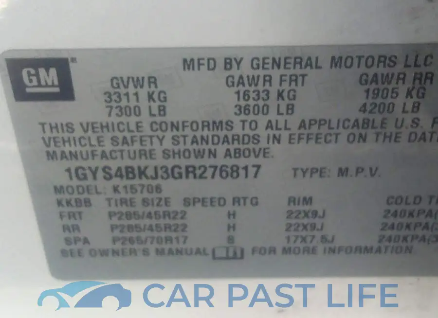 1GYS4BKJ3GR276817# 9
