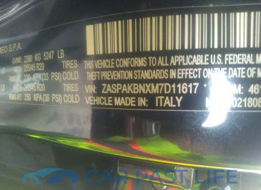 ZASPAKBNXM7D11617# 9
