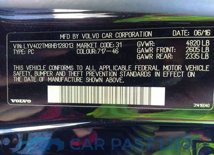 LYV402TM8HB128013# 9