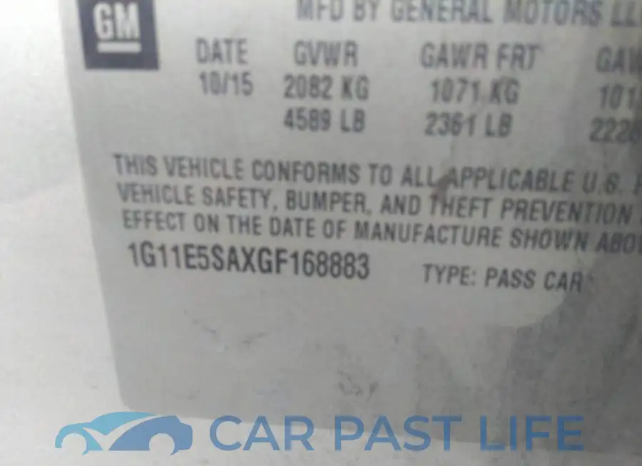 1G11E5SAXGF168883# 9